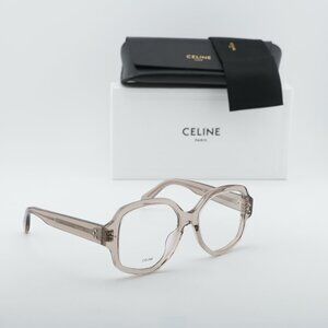 Celine CL50135I 059 Geometric Eyeglasses 53mm - Transparent Taupe